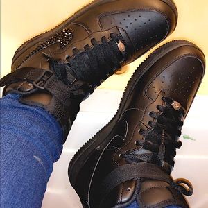Nike Air Force 1 ‘07, Black Custom Rhinestone